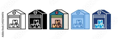 Warehouse Icon Element For Design