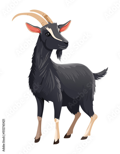 Black Goat Profile with
