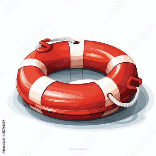 Professional Lifebuoy and Assistant Vector Illustration for Safety and Rescue Purposes