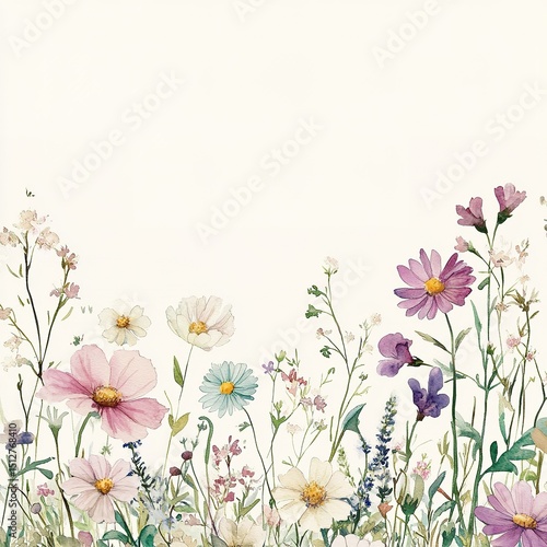 Colorful Floral Border Design