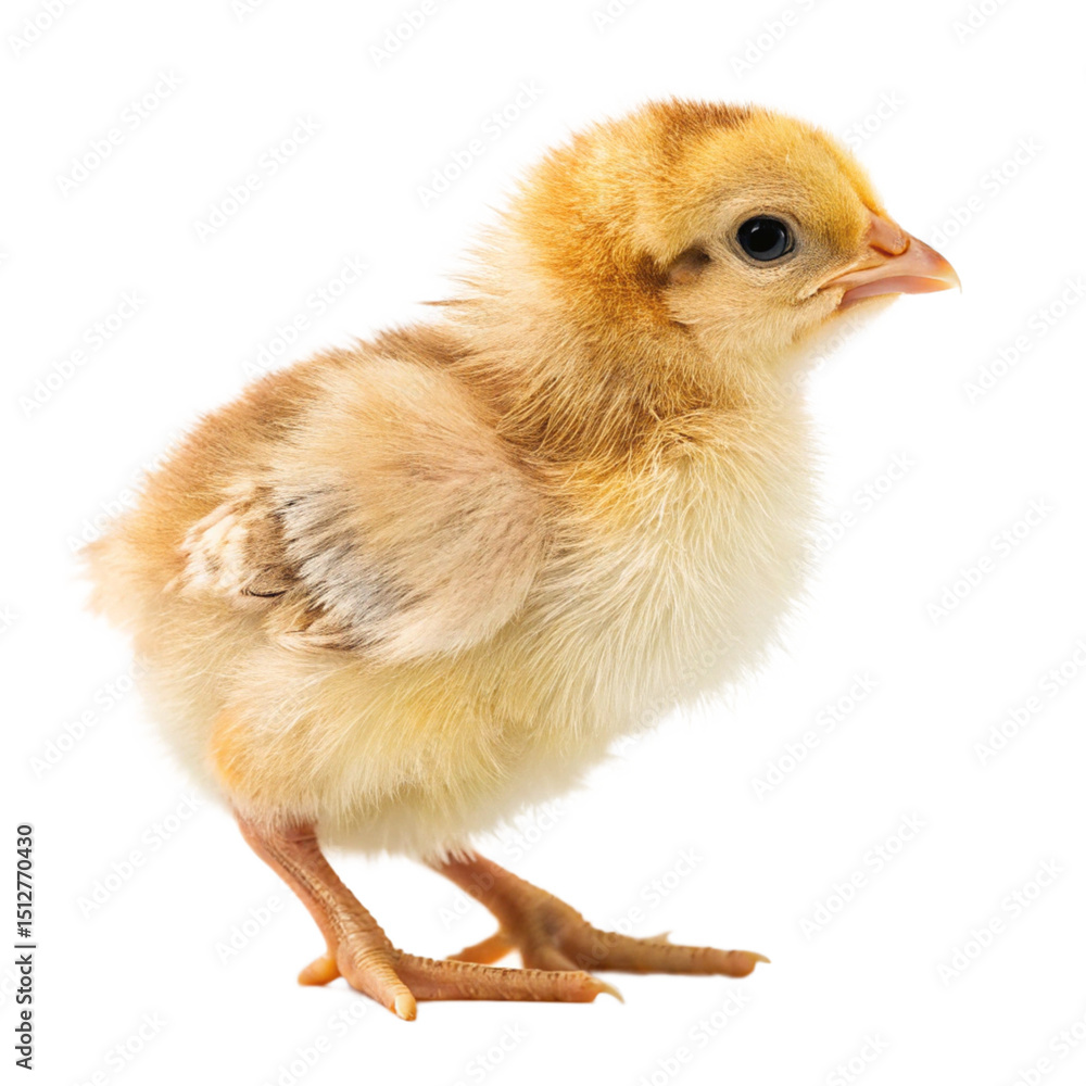 Obraz premium Ultra-Detailed Realistic Baby Chick on Transparent Background – High-Resolution 