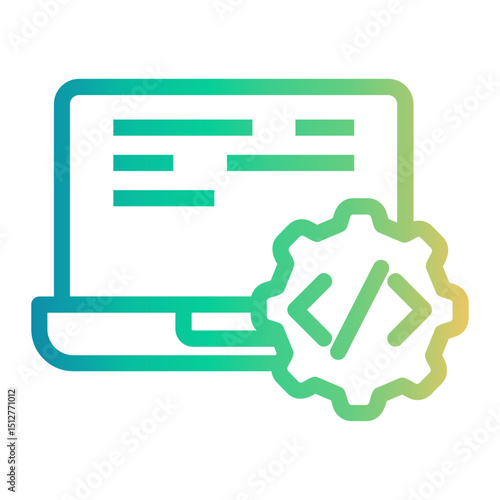 back end Line Gradient Icon