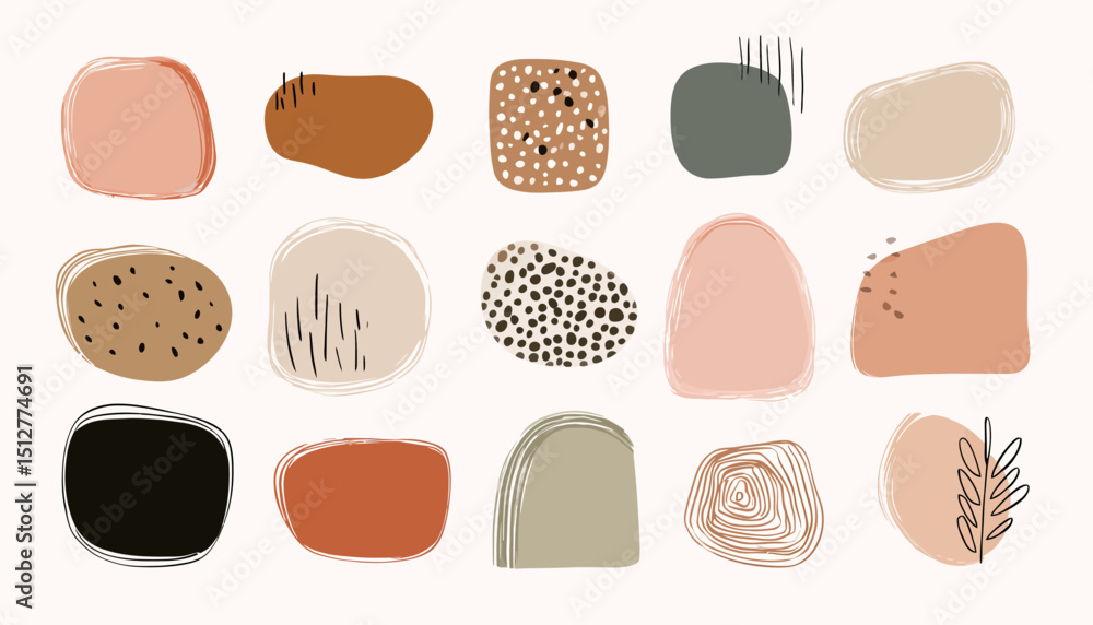 Organic Abstract Shapes Vector Set Modern Design Elements for Branding and Social Media Organic Abstract Shapes Vector Set Modern Design Elements for Branding and Social Media