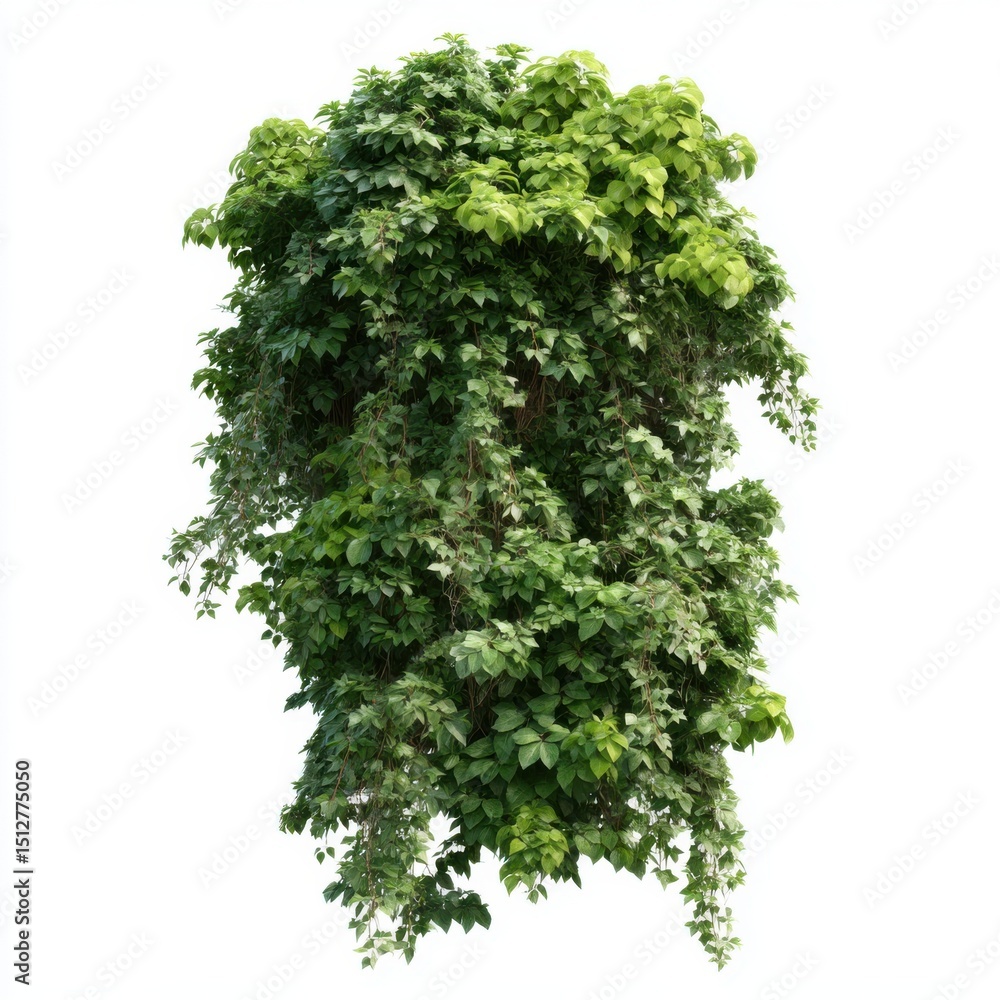 Fototapeta premium Lush green foliage plant isolated on white background