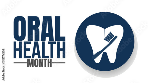 Smile Bright, Celebrating Oral Health Month design templet