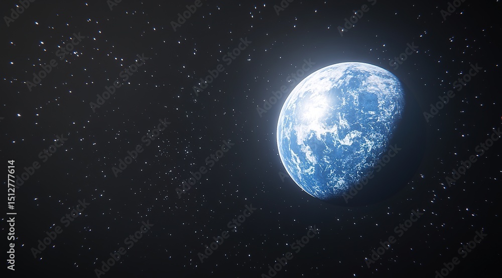 Obraz premium Pixelated Earth In Space