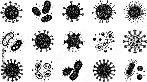 corona virus icon, virus icon vector
