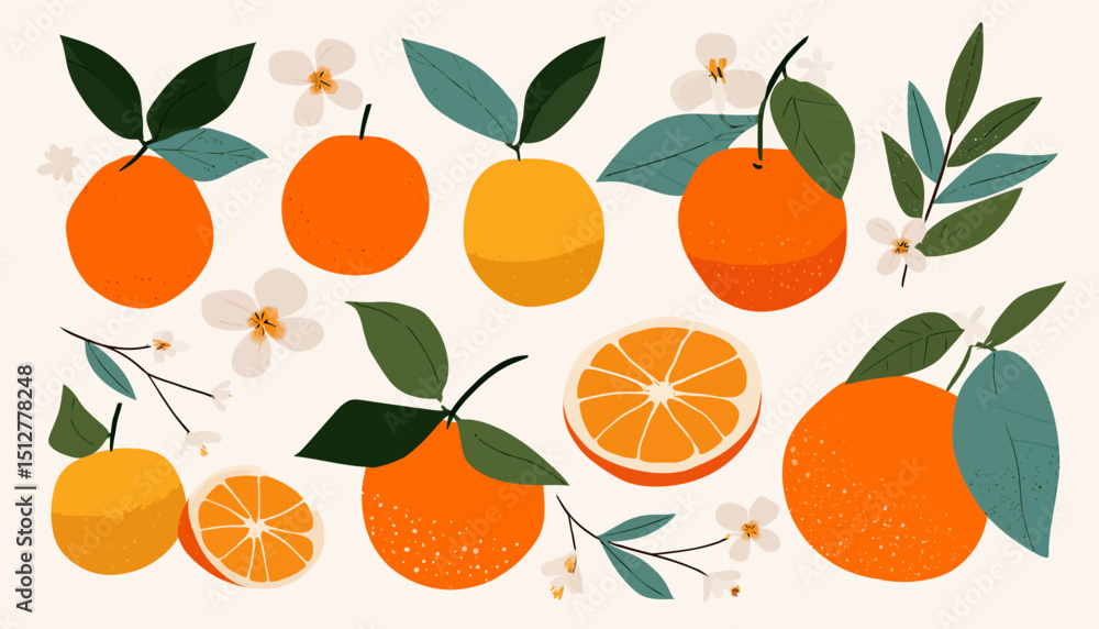 Hand-Drawn Oranges A Vibrant Set of Fruit Illustrations for Design Projects Hand-Drawn Oranges A Vibrant Set of Fruit Illustrations for Design Projects