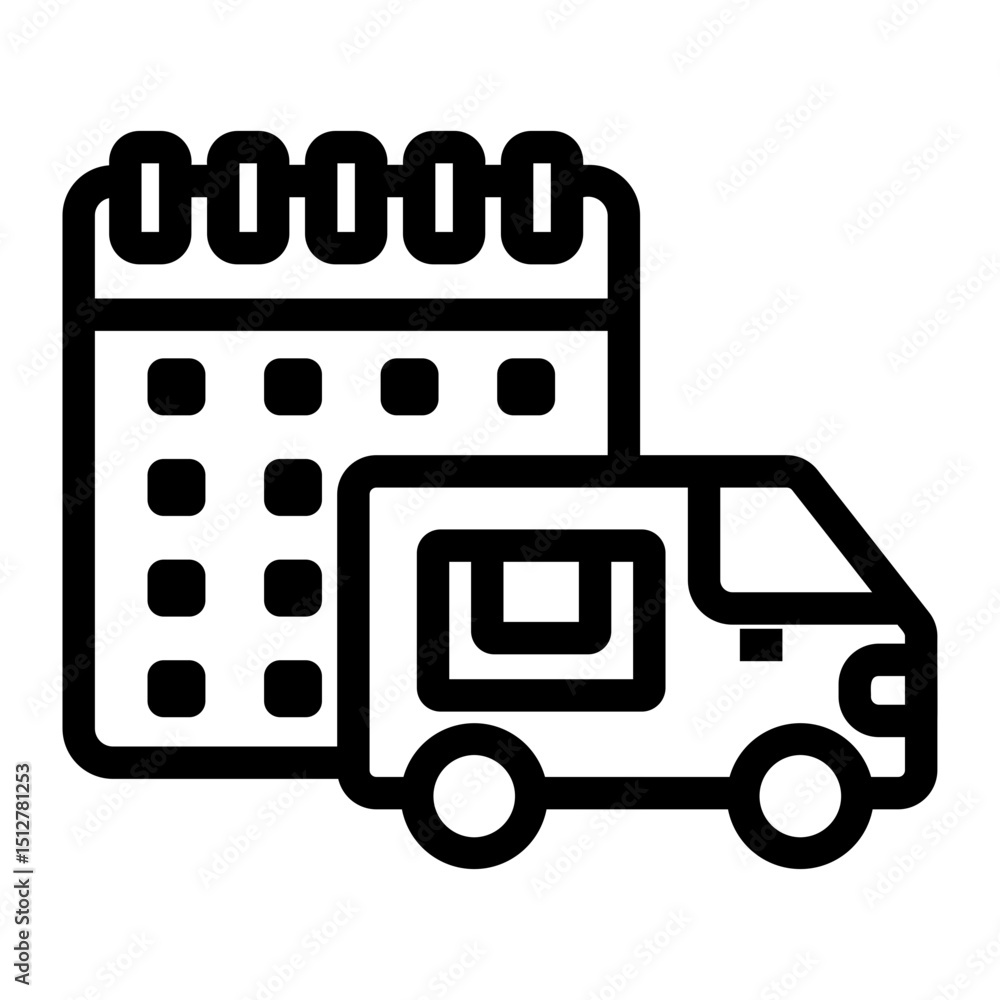 Fototapeta premium logistics Line Icon