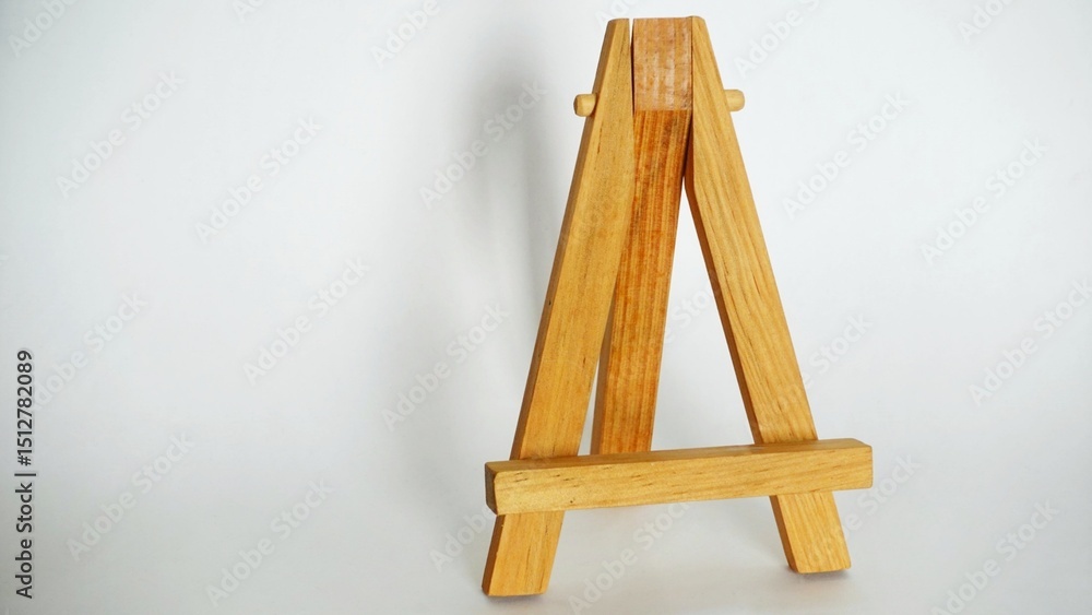 Wooden easel for painting isolated on white background. Wooden easel for painting isolated on white background.