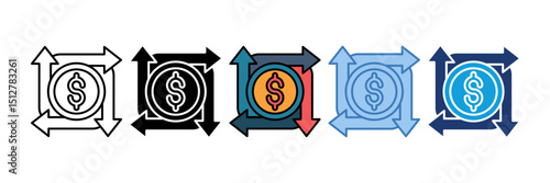 Cash Flow Icon Element For Design