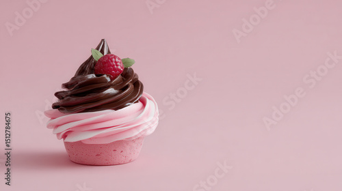d dessert model emphasizing texture and color placed on clean ultrabright background