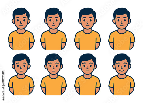 People flat icon set. human, character, and avatar illustrations for digital projects