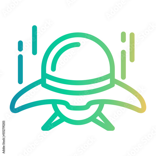 ship Line Gradient Icon