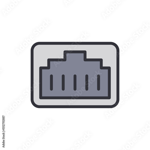 Illustrative Portrayal Of A Modern Ethernet Connection On Transparent Display