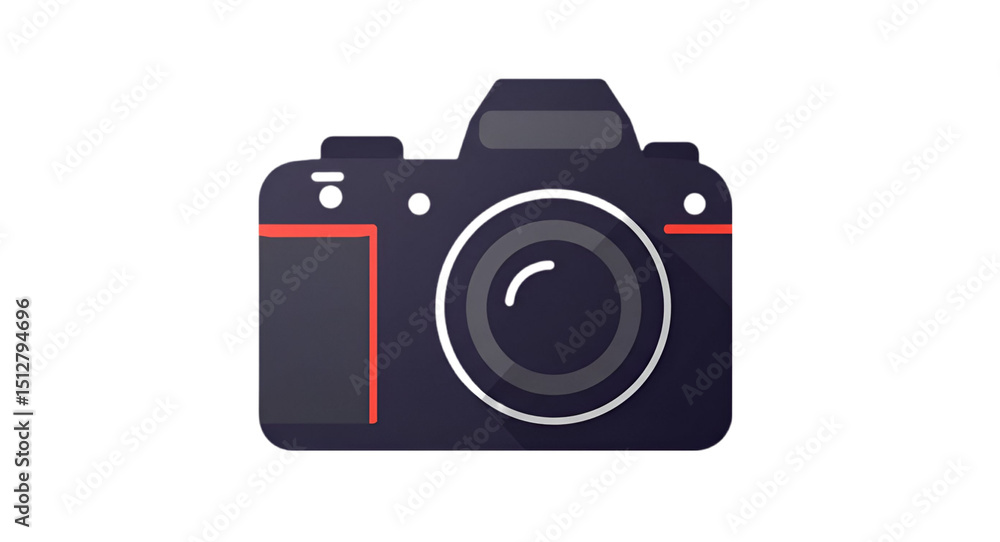DSLR Camera Icon with transparent background DSLR Camera Icon with transparent background