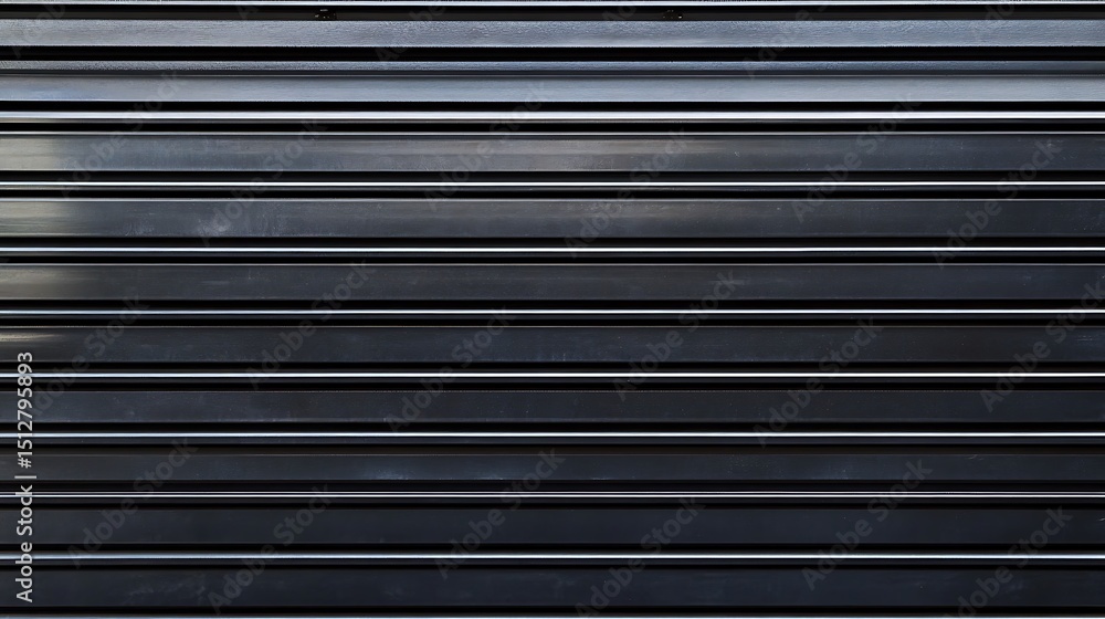 Metallic gray shutter texture with closeup, abstract background, and architectural detail.