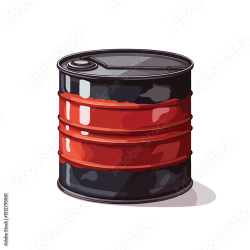 Professional Oil Barrel Vector Illustration for Industrial Use and Graphic Design