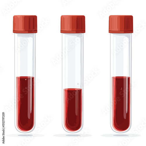 Medical Blood Test Tube Donation Vector Illustration for Health Organizations