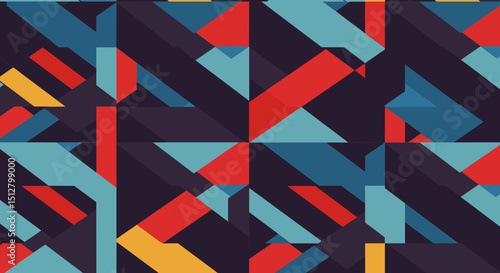 Colorful geometric pattern with pastel hues in abstract style  