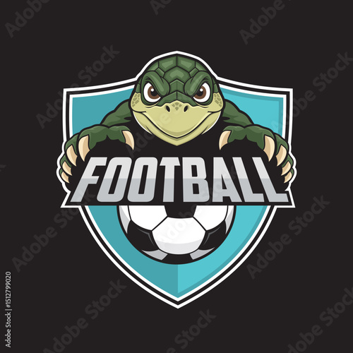 football club logo turtle vector illustration design