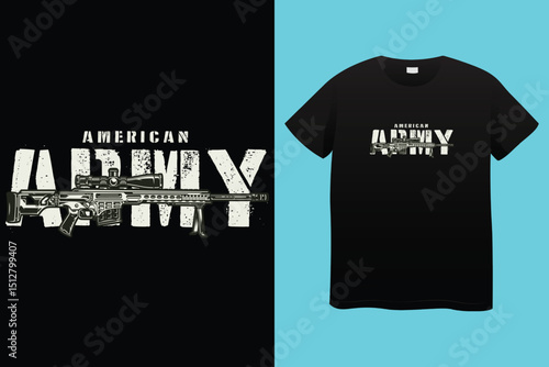 Memorial Day T-Shirt Design – Patriotic American Flag and Military Tribute Graphic.
