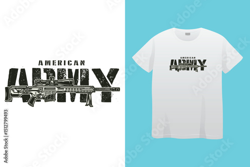Memorial Day T-Shirt Design – Patriotic American Flag and Military Tribute Graphic.