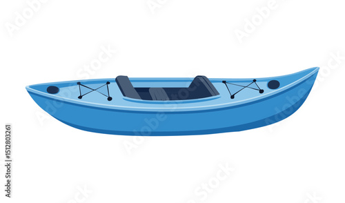 Blue Kayak Front View Watercraft Design