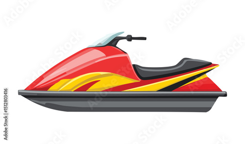 Red Orange Speedboat