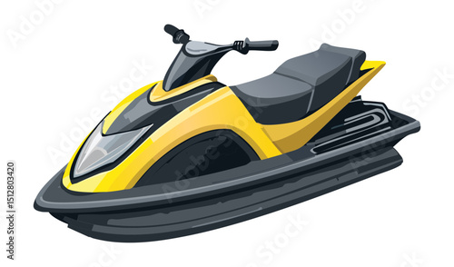 Yellow Grey Jet Ski