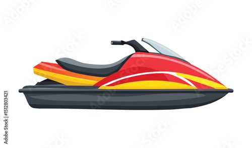 Red Yellow Jet Ski