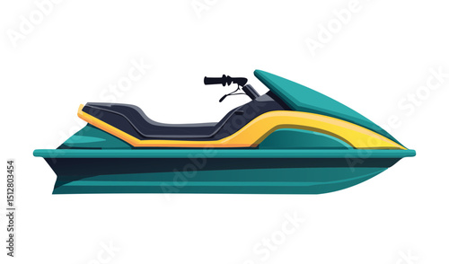 Green Yellow Jet Ski