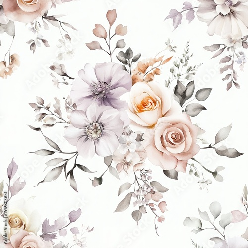 Soft Floral Seamless Pattern