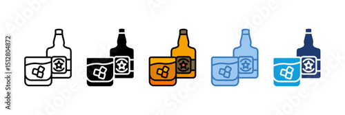Whiskey Glass Icon Element For Design