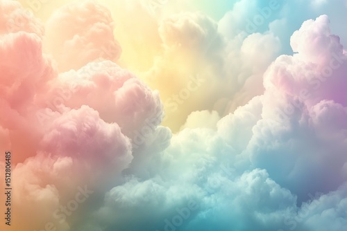 Pastel Rainbow Cloudscape Background