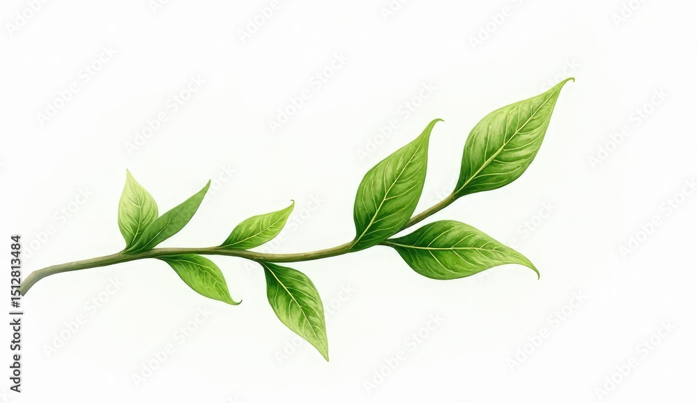 Naklejka premium green leaves background
