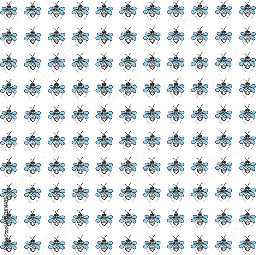 Insects or flies form the background