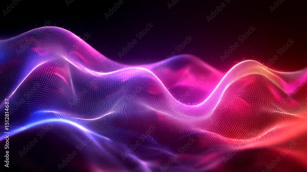 Abstract Digital Wave Background with Glowing Particles and Vibrant Color Gradients Abstract Digital Wave Background with Glowing Particles and Vibrant Color Gradients