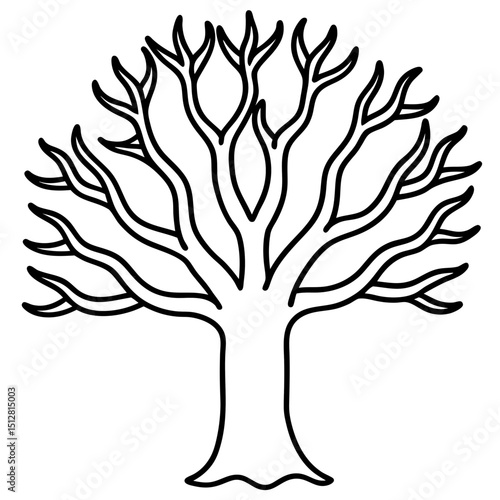 Hand-Shaped Tree Vector on White Background