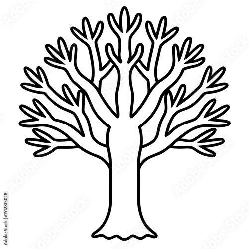 Hand-Shaped Tree Vector on White Background