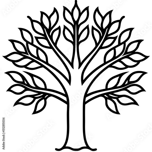 Hand-Shaped Tree Vector on White Background