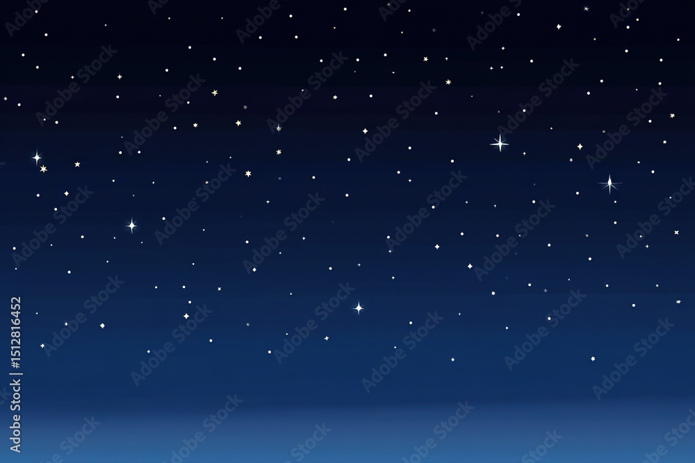 Fototapeta premium Dark Night Sky with Glowing Stars