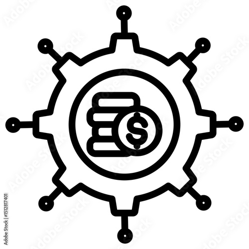Diversify icon with line style