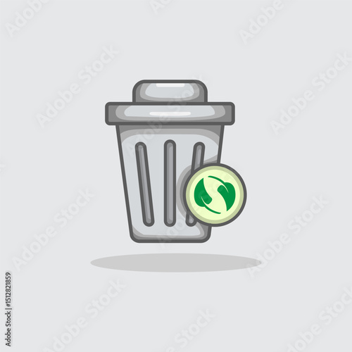 zero waste icon illustration for green living campaigns environmental design zero waste education and earth care Editable and scalable for digital or print media