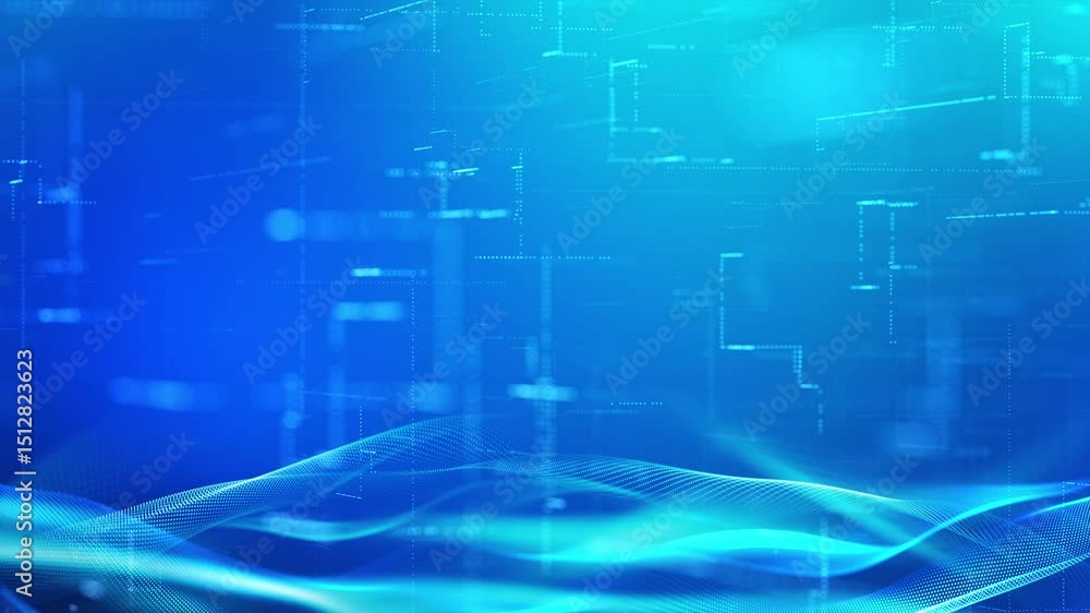 Abstract Blue AI Grid Background with Dynamic Flow and Light Abstract Blue AI Grid Background with Dynamic Flow and Light