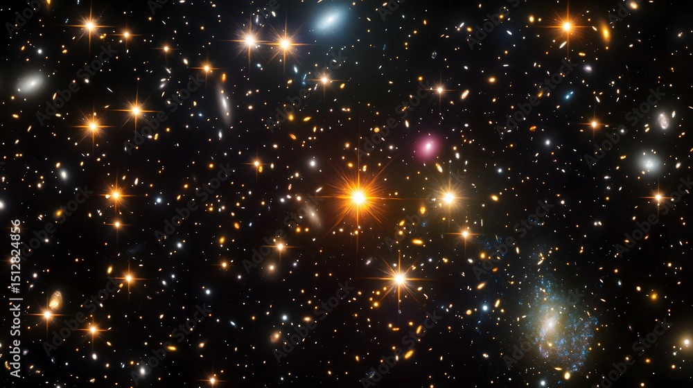 Fototapeta premium A vast expanse of stars and galaxies.