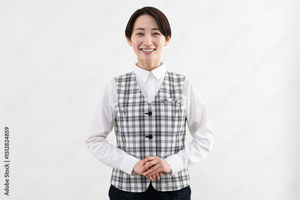 事務制服を着た若い女性 ビジネスイメージ. 事務制服を着た若い女性 ビジネスイメージ.