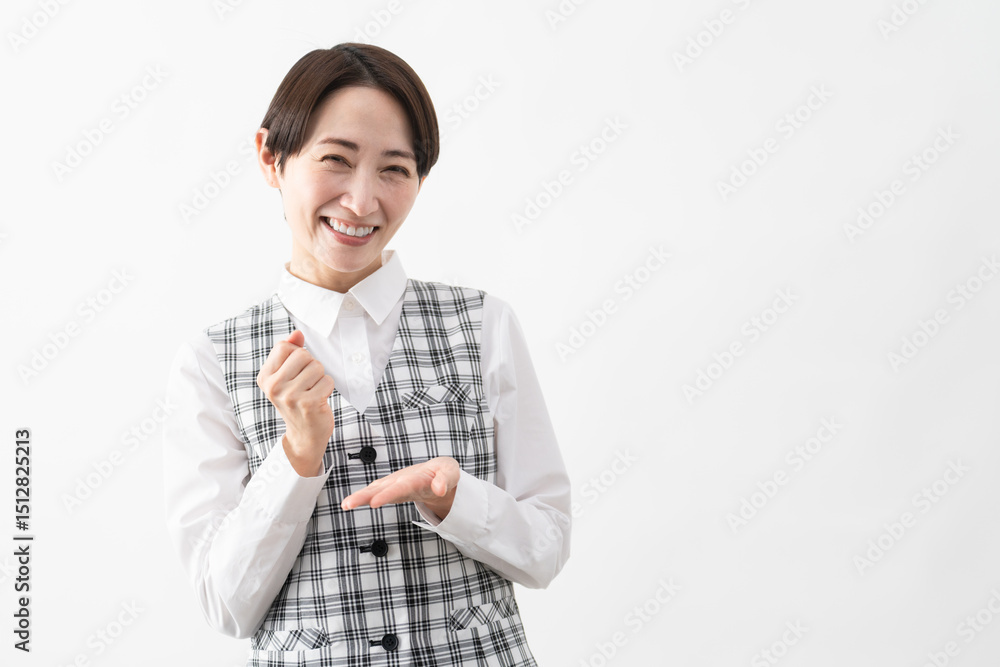事務制服を着た若い女性 ビジネスイメージ. 事務制服を着た若い女性 ビジネスイメージ.