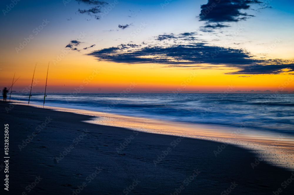 Fototapeta premium Carolina Coastal Sunrise Fishing 