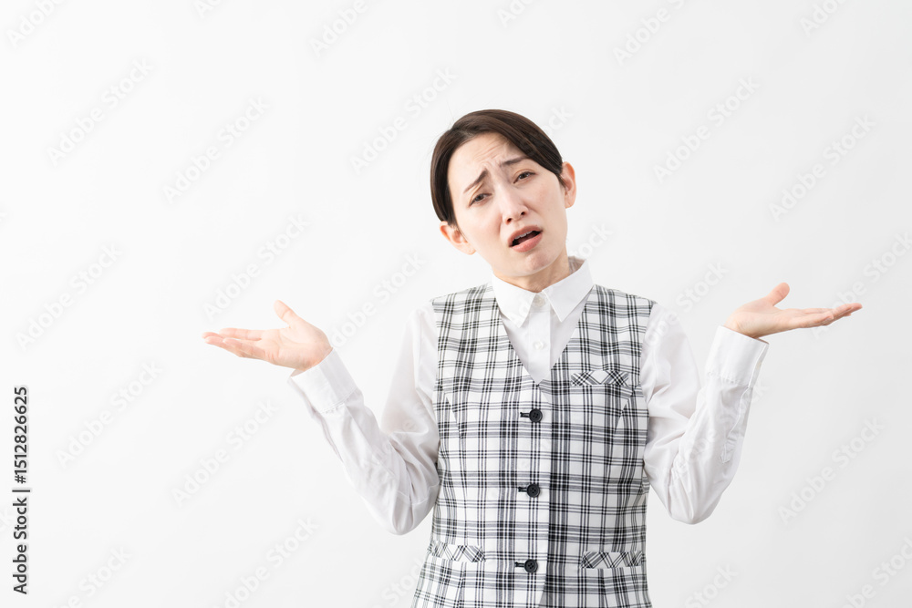 事務制服を着た若い女性 ビジネスイメージ. 事務制服を着た若い女性 ビジネスイメージ.